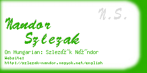 nandor szlezak business card